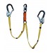 876-12 Adjustable Dual Leg 6-12 ft. Free Fall Lanyard - 2 1/2" Alum. Ladder Hook 