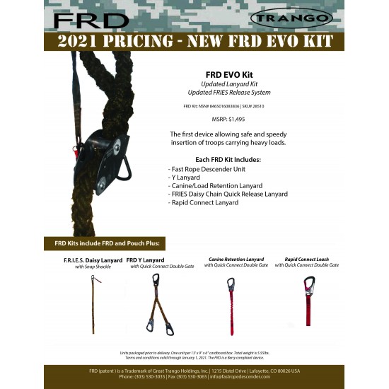FRDD FAST Rope Rappel Device Kit (Trango)
