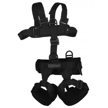 352B Padded Lightweight Assault Full Body Harness with rear waist pad D ring. (Sizes S-XL)